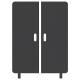 2-Door Wardrobe with Drawers (Without Mirror Doors)