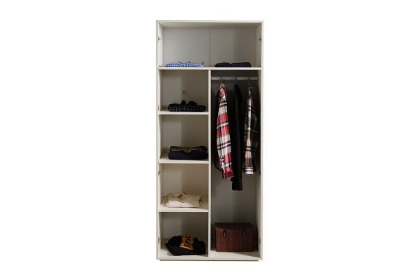 Halikarnas 2-Door Wardrobe with Hanging Rail (Without Mirror Doors)